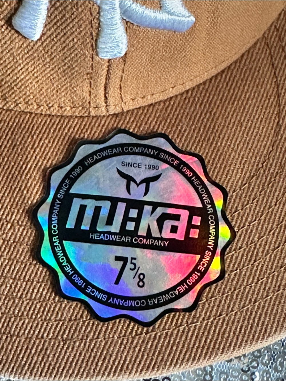 Mika Headwear Company Caramel Brown Snapback Hat with White Logo - Picture 3 of 14